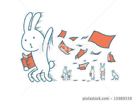 Rabbits distributing flyers 15869338