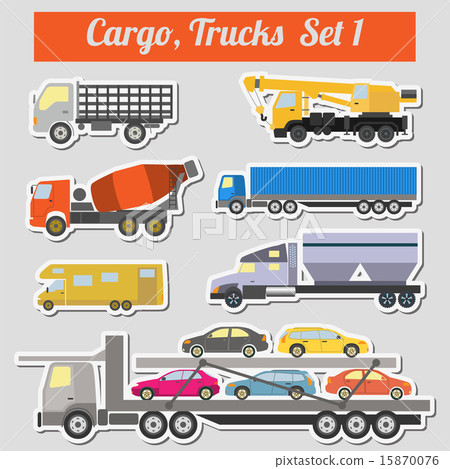 Set of elements cargo transportation Set of elements cargo transportation 15870076
