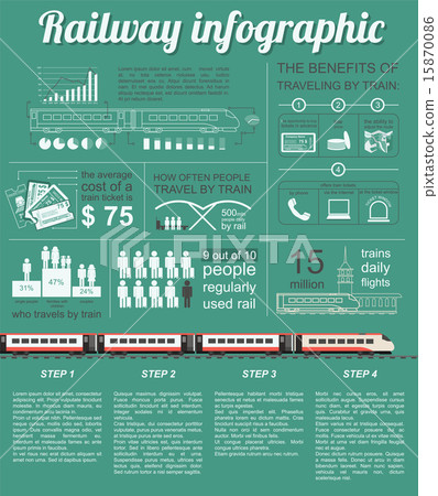 Railway infographic. Set elements Railway infographic. Set elements 15870086