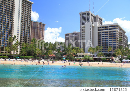 From Honolulu off the coast of Hawaii Waikiki Beach 15871823