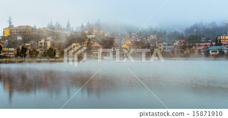 Lake View of Sapa city in the mist, Sapa, Vietnam Lake View of Sapa city in the mist, Sapa, Vietnam 15871910