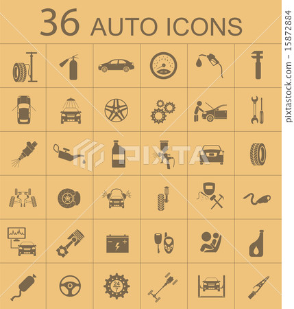 Set of car service icons Set of car service icons 15872884