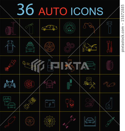 Set of car service icons 15872885