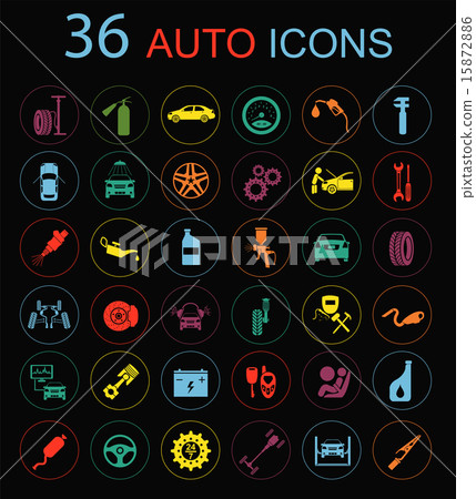 Set of car service icons Set of car service icons 15872886