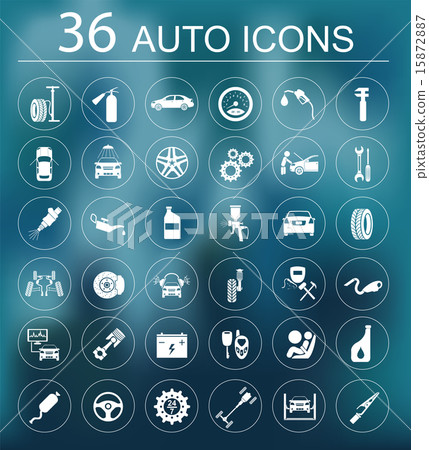 Set of car service icons 15872887