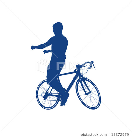 silhouette of a cyclist silhouette of a cyclist 15872979