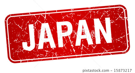 Japan red stamp isolated on white background 15873217