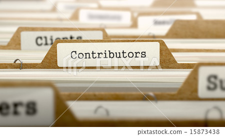 Contributors Concept with Word on Folder. 15873438