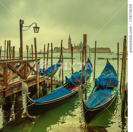 Gondolas at Grand Canal, Venice, Italy 15873629