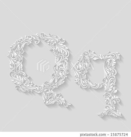 Decorated letter q 15875724