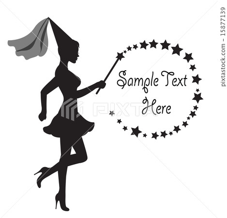 fairy with a magic wand and frame of Stars fairy with a magic wand and frame of Stars 15877139