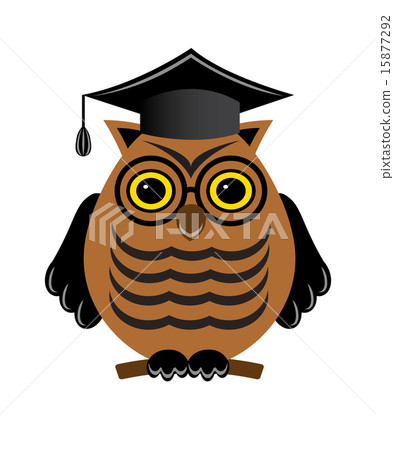 wise owl with glasses and a graduate hat wise owl with glasses and a graduate hat 15877292