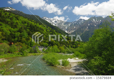 Kamikochi Azusakawa和Hodaka山脈 Kamikochi Azusakawa和Hodaka山脈 15879884