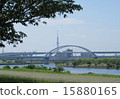 The view of the Arakawa where you can see the sky tree 15880165