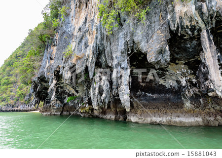 Exotic stone caves of the island 15881043