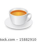 Cup with tea on white, vector 15882910
