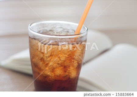 A glass of cola with ice A glass of cola with ice 15883664
