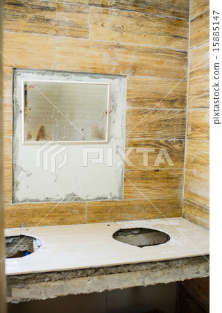 Unfinished bathroom. Unfinished bathroom. 15885147