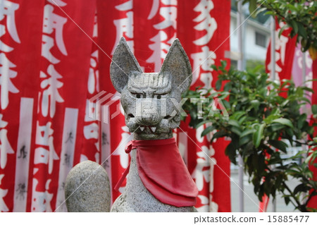 狐狸石雕像 狐狸石雕像 15885477