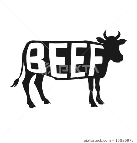 Creative design of power inside cow silhouette isolated black on white background Creative design of power inside cow silhouette isolated black on white background 15886973