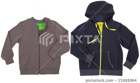 Two hoodie shirts isolated on white background 15888064