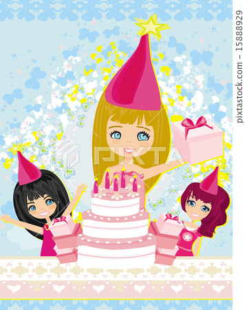kids celebrating a birthday party 15888929