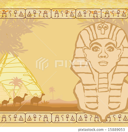 abstract grunge frame - Great Sphinx of Giza abstract grunge frame - Great Sphinx of Giza 15889053