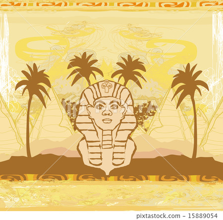abstract grunge frame - Great Sphinx of Giza abstract grunge frame - Great Sphinx of Giza 15889054