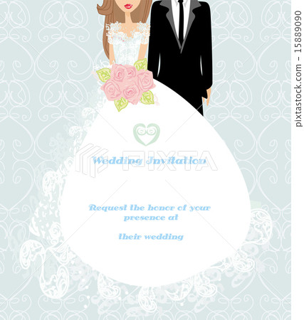 stylish wedding invitation card 15889090
