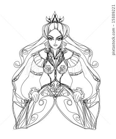 Her royal highness sitting on throne 15889221