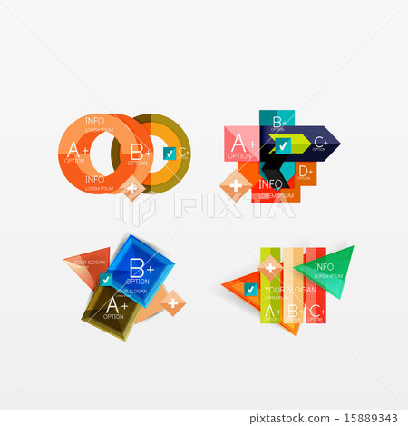 Collection of modern business infographic templates Collection of modern business infographic templates 15889343