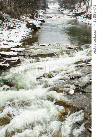 Prut river in Carpathians, Ukraine . Prut river in Carpathians, Ukraine . 15889472