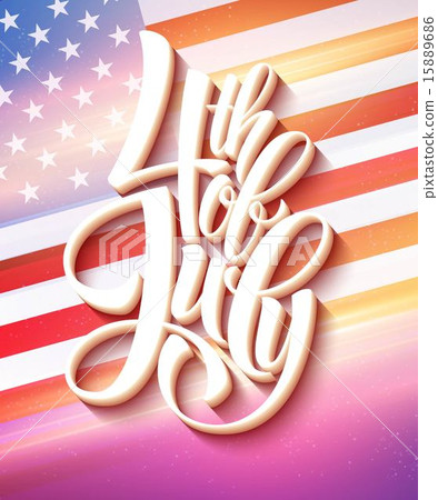 American Flag for Independence Day. Vector illustration. 15889686