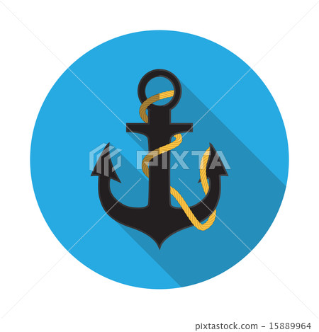Flat Design Concept Anchor Vector Illustration... - Stock Illustration ...