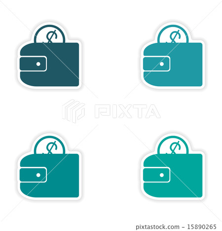 assembly realistic sticker design on paper purses 15890265