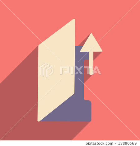 Flat with shadow icon and mobile application folder Flat with shadow icon and mobile application folder 15890569