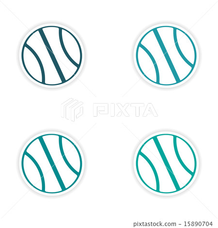 assembly realistic sticker design on paper basketball 15890704