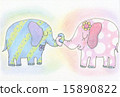 Elephant's good couple 15890822