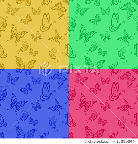 Background with butterflies 15890844