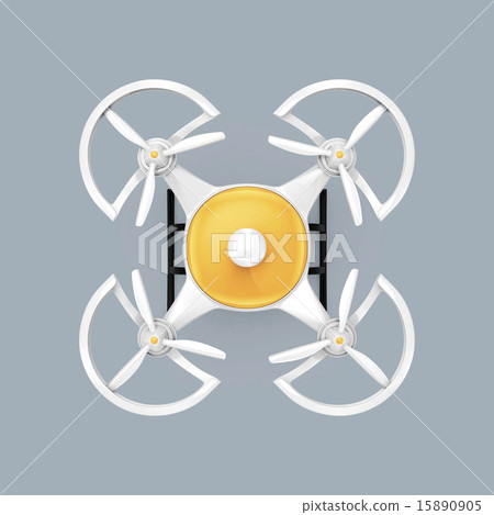 從頂部看到的Quadracopter（無人機） 15890905