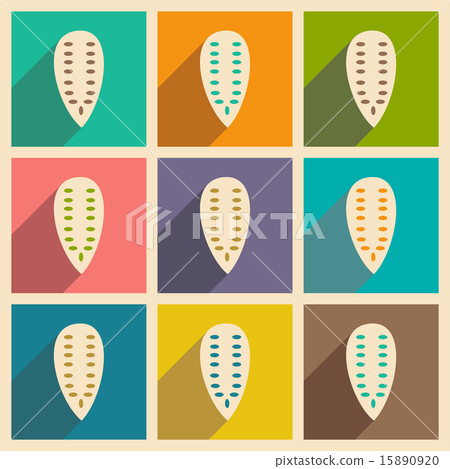 Flat with shadow concept and mobile application Pumpkin seeds Flat with shadow concept and mobile application Pumpkin seeds 15890920