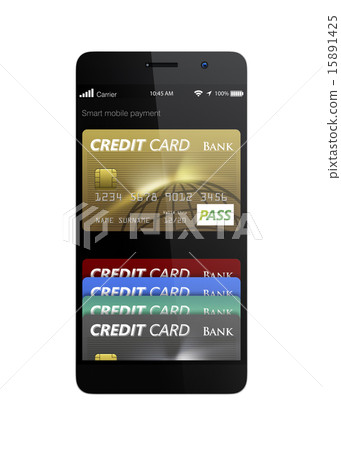 智能手機的移動信用支付概念 15891425