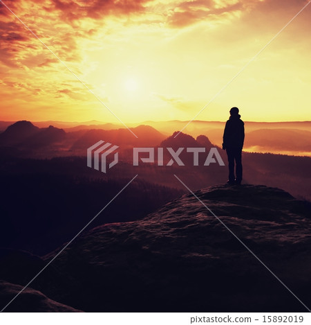 Girl on sharp corner of sandstone ock empire 15892019