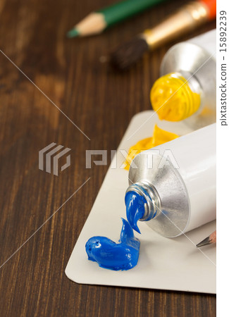 oil paint and brush on wood 15892239