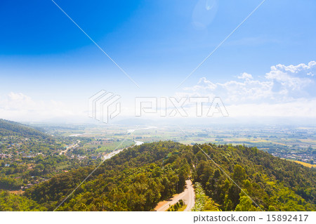 Village Thaton in the Thailand, airview Village Thaton in the Thailand, airview 15892417