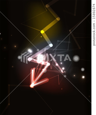Glowing arrow in dark space 15892874