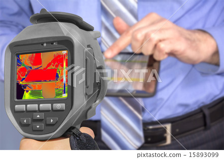 Recording Businessman With Thermal Camera 15893099
