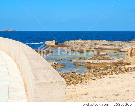 A view of a rocky shore of a Sicily island A view of a rocky shore of a Sicily island 15893360