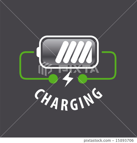 vector logo battery charger and lightning - Stock Illustration [15893706] -  PIXTA