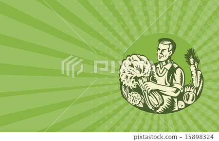 Business card Organic Farmer Green  Vegetable 15898324